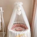 Set lenjerie pentru Patut Bebe din 6 piese Iepuras roz pudra (10)